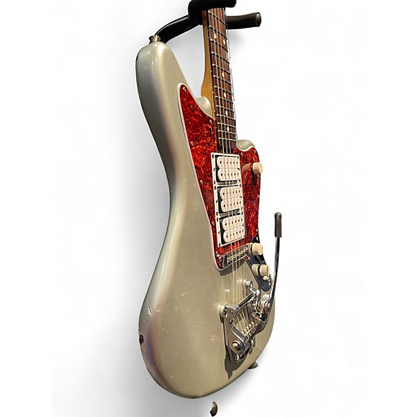 Used 2010 Fender Blacktop Jaguar HHH w/ Bigsby Silver Solid Body Electric Guitar