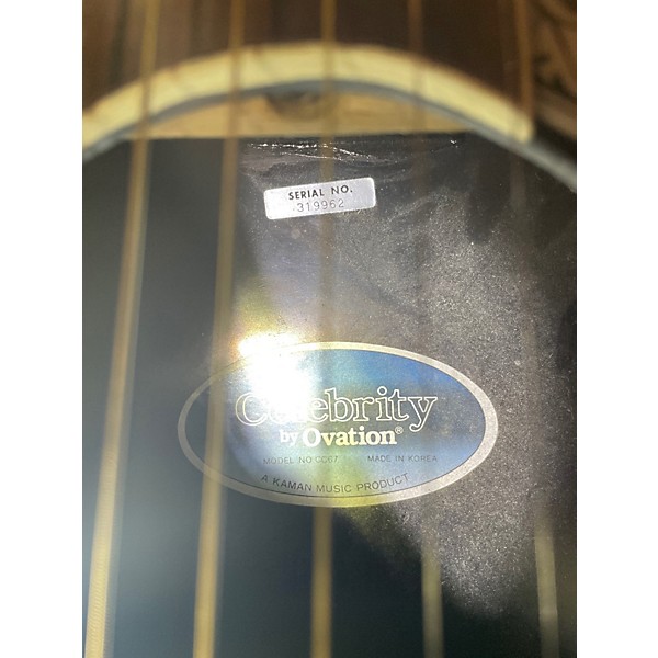 Used Ovation CC67 Celebrity Silver fade Acoustic Electric Guitar