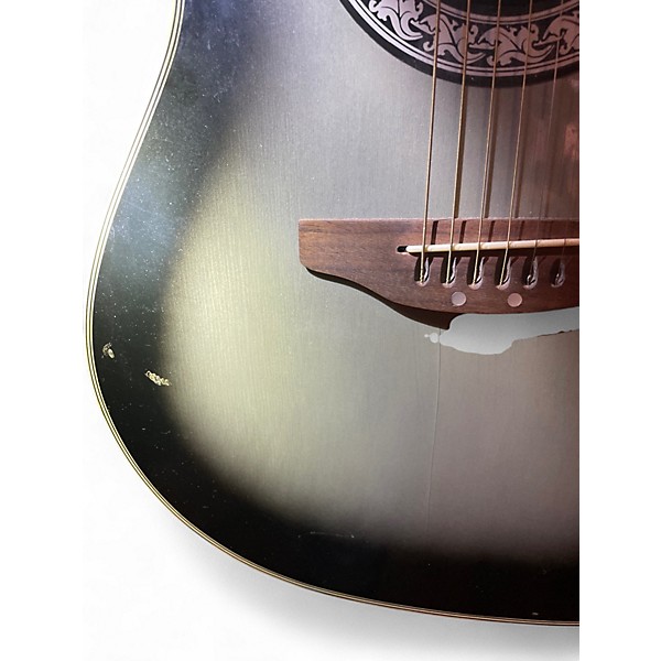 Used Ovation CC67 Celebrity Silver fade Acoustic Electric Guitar