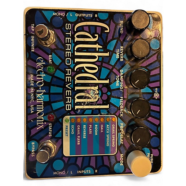 Used Electro-Harmonix Cathedral Stereo Reverb Effect Pedal