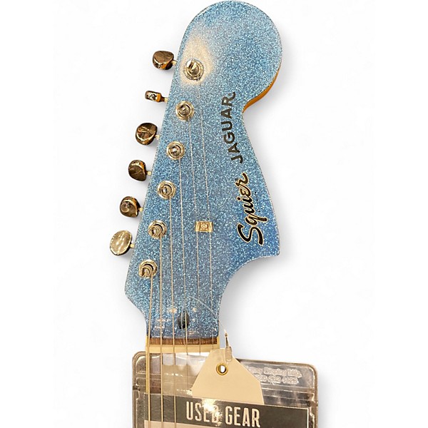 Used Squier Limited Edition Classic Vibe 70s Jaguar blue sparkle Solid Body Electric Guitar