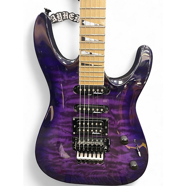 Used Jackson JS32Q Trans Purple Solid Body Electric Guitar