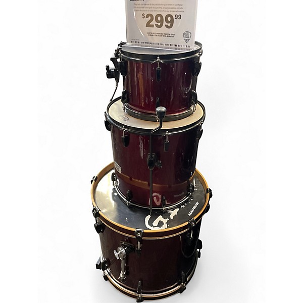 Used Pearl 3 Piece Export EX Red Drum Kit