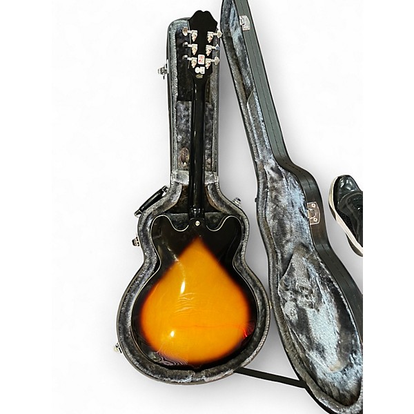 Used Epiphone Dot Tobacco Sunburst Hollow Body Electric Guitar