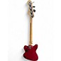 Used Squier Vintage Modified Jaguar Bass Crimson Red Trans Electric Bass Guitar