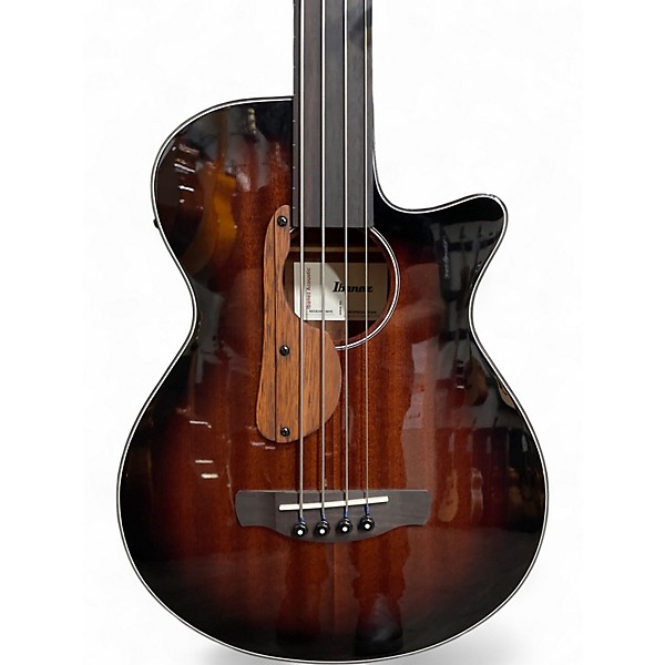 Used Ibanez AEGB24FE Tobacco Burst Acoustic Bass Guitar