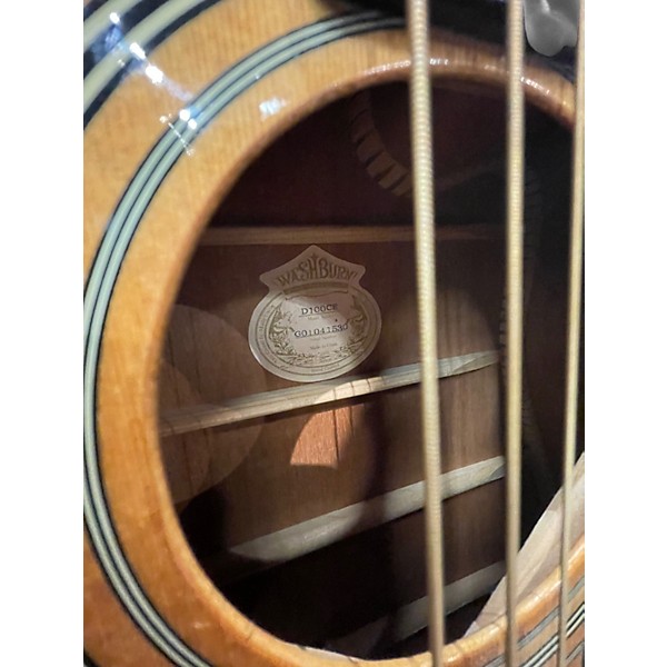 Used Washburn D100CE Natural Acoustic Electric Guitar
