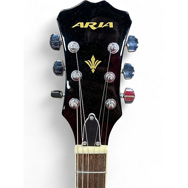 Used Aria Hollowbody Black Hollow Body Electric Guitar