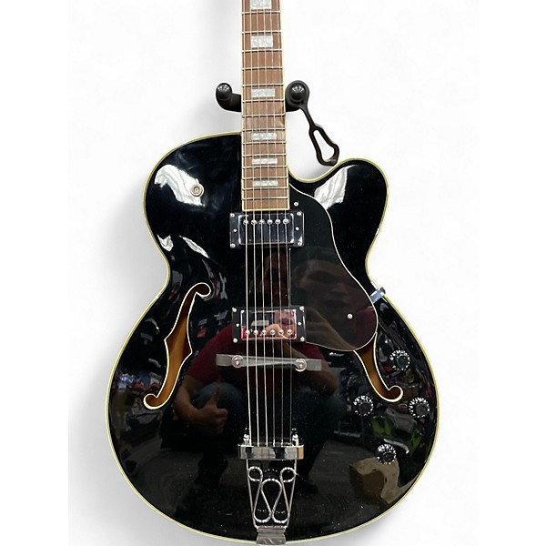 Used Aria Hollowbody Black Hollow Body Electric Guitar