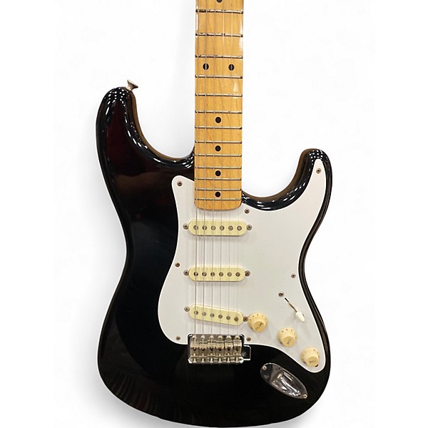 Used Squier Standard Stratocaster Mij Black Solid Body Electric Guitar