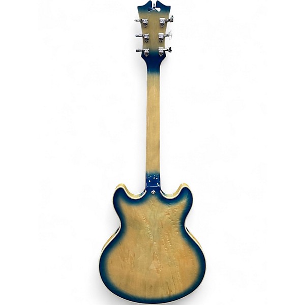 Used D'Angelico Premier Series DC Blue Burst Hollow Body Electric Guitar