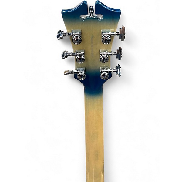 Used D'Angelico Premier Series DC Blue Burst Hollow Body Electric Guitar