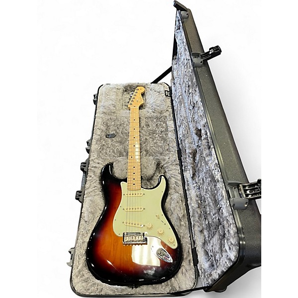 Used Fender American Professional Stratocaster SSS 3 Tone Sunburst Solid Body Electric Guitar