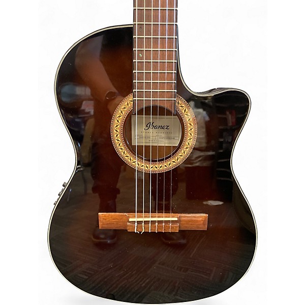 Used Ibanez GA35 Thinline Dark Violin Burst Classical Acoustic Electric Guitar