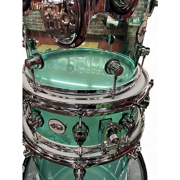 Used DW 5 Piece DESIGN ACRYLIC 5 PIECE Sea Glass Drum Kit