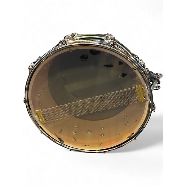 Used DW 6X14 Design Series Snare Sage Green Metallic Drum