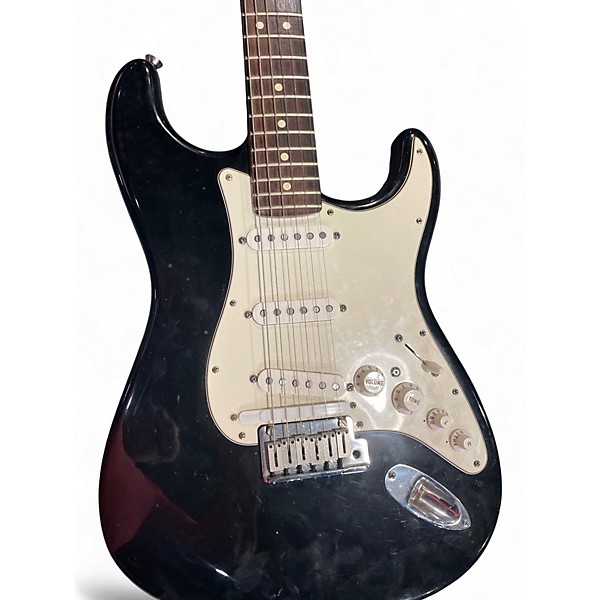 Used Fender VG Stratocaster Black Solid Body Electric Guitar