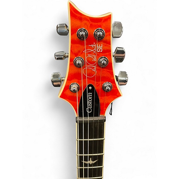 Used PRS SE Custom 24 Orange Solid Body Electric Guitar