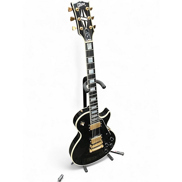 Vintage 1990 Gibson Les Paul Custom Black Solid Body Electric Guitar