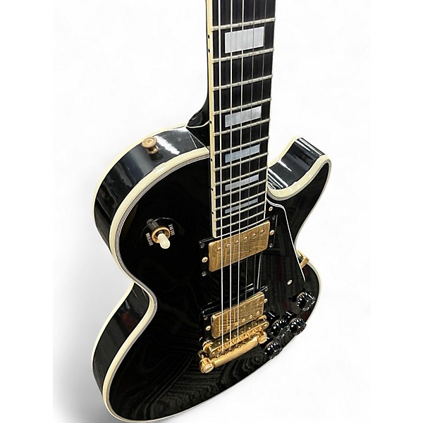 Vintage 1990 Gibson Les Paul Custom Black Solid Body Electric Guitar