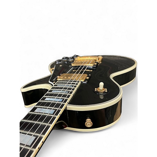 Vintage 1990 Gibson Les Paul Custom Black Solid Body Electric Guitar