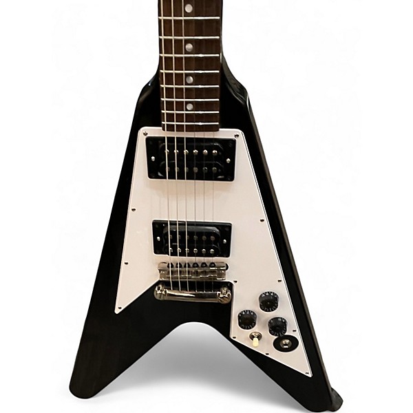 Used 2023 Epiphone Kirk Hammett 1979 Flying V Ebony Solid Body Electric Guitar
