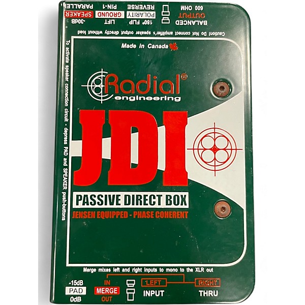Used Radial Engineering JDI Passive Direct Box Direct Box