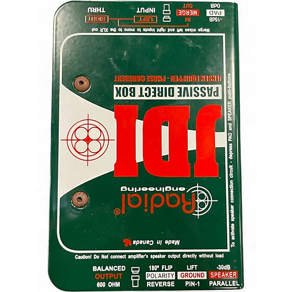 Used Radial Engineering JDI Passive Direct Box Direct Box