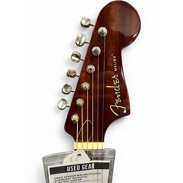 Used Fender MALIBU player sunburst Acoustic Electric Guitar