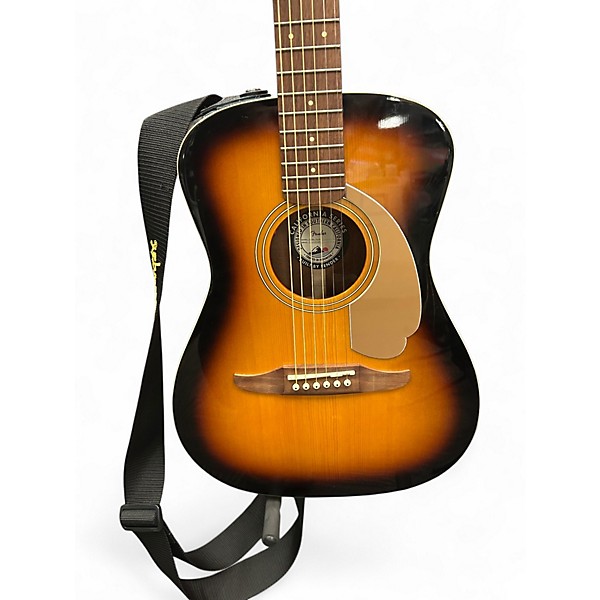 Used Fender MALIBU player sunburst Acoustic Electric Guitar