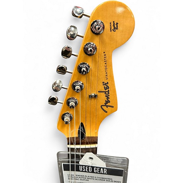 Used Fender player ii chambered stratocaster white blonde Solid Body Electric Guitar