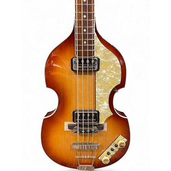 Used Hofner HCT-500/1 Amber Electric Bass Guitar