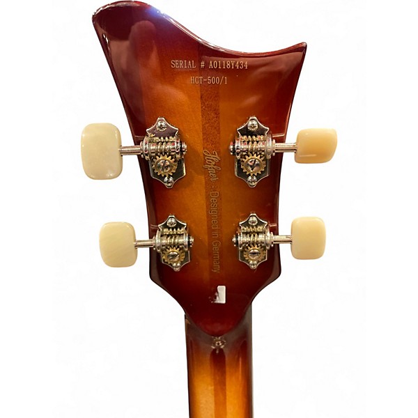 Used Hofner HCT-500/1 Amber Electric Bass Guitar