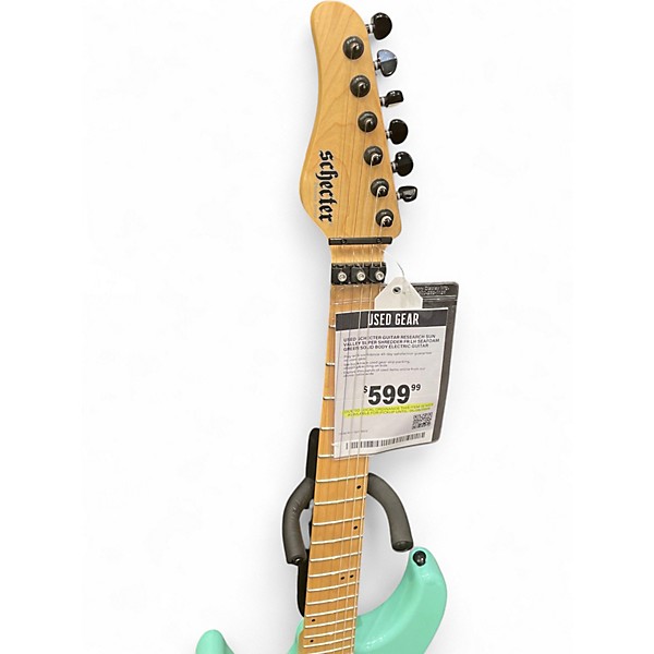 Used Schecter Guitar Research SUN VALLEY SUPER SHREDDER FR LH Seafoam Green Solid Body Electric Guitar