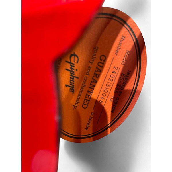 Used Epiphone ES335 IG Red Hollow Body Electric Guitar