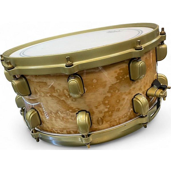 Used TAMA 6.5X14 Starclassic Snare BURL NATURAL Drum