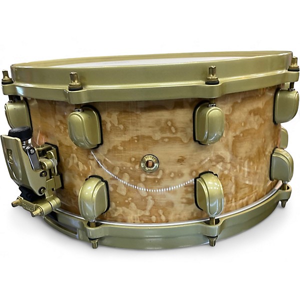 Used TAMA 6.5X14 Starclassic Snare BURL NATURAL Drum