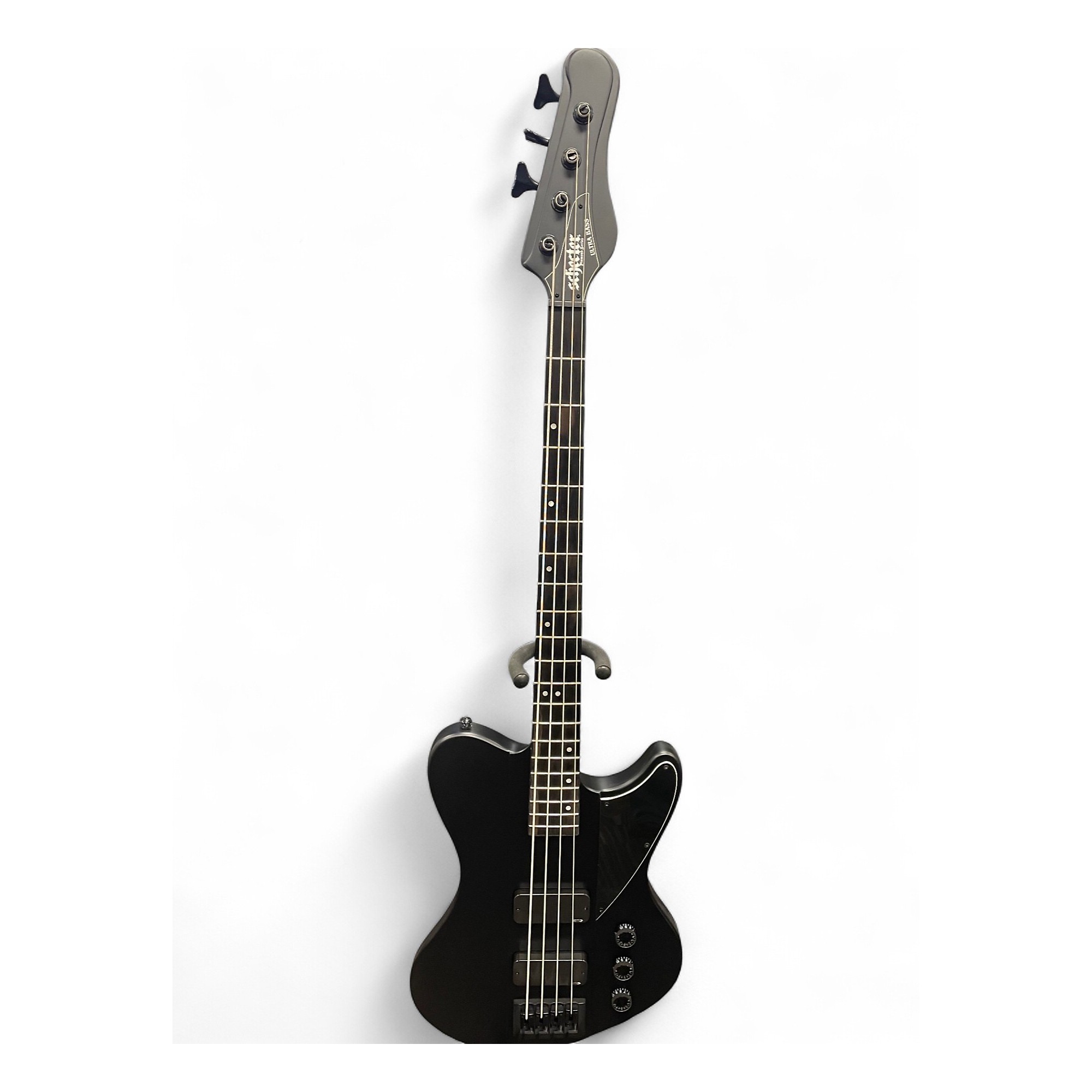 Used Schecter ULTRA BASS Satin Black Electric Bass Guitar Satin