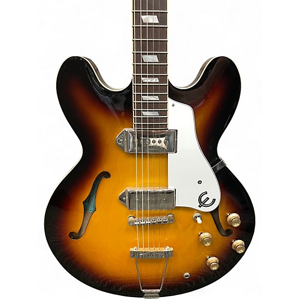 Used Epiphone Casino 3 Tone Sunburst Hollow Body Electric Guitar