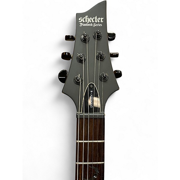 Used Schecter Guitar Research DIAMIAN 6 Black Solid Body Electric Guitar