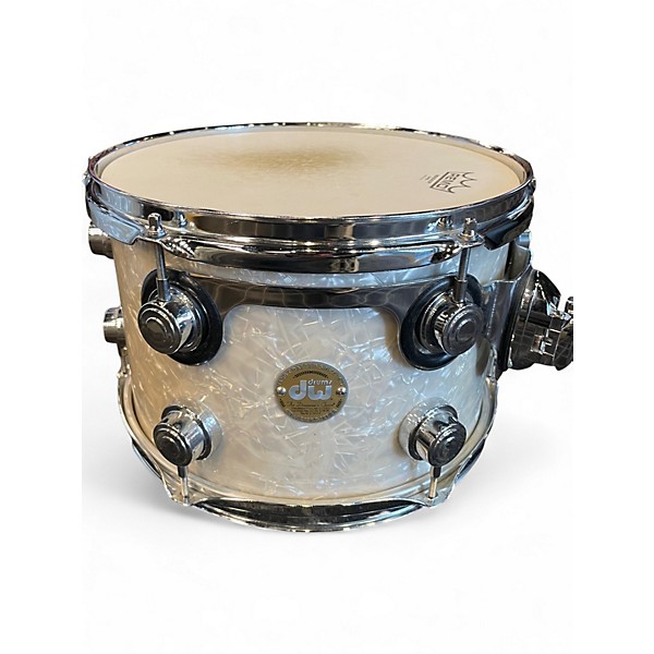 Used DW 4 Piece Collector's Series White Marine Pearl Drum Kit