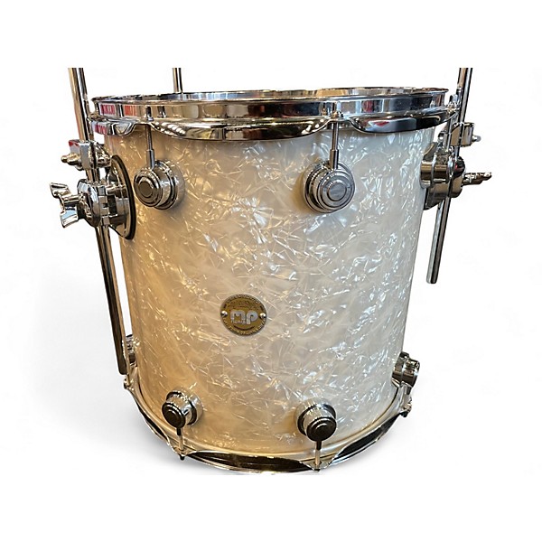 Used DW 4 Piece Collector's Series White Marine Pearl Drum Kit