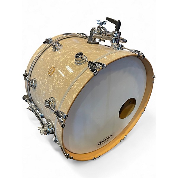 Used DW 4 Piece Collector's Series White Marine Pearl Drum Kit