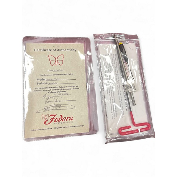 Used Fodera Monarch Elite roasted ash Electric Bass Guitar