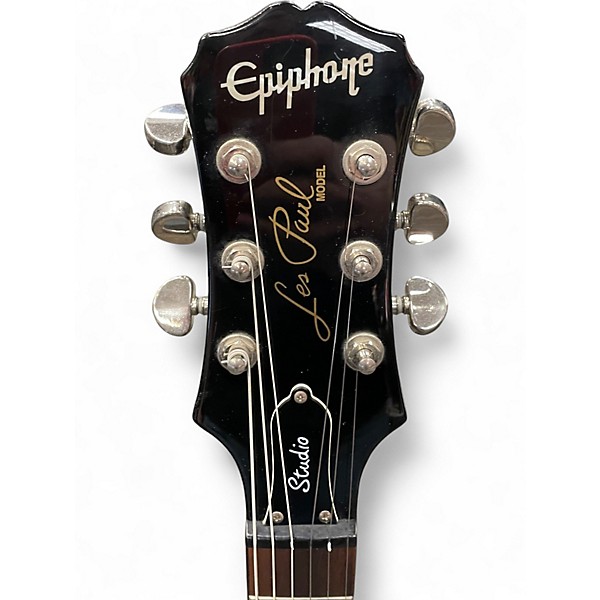Used Epiphone Les Paul Studio Black Solid Body Electric Guitar