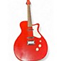 Used 2007 Jerry Jones SINGLE CUT Fire Engine Red Solid Body Electric Guitar thumbnail