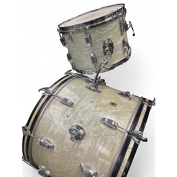 Vintage 1966 Ludwig 3 Piece Superclassic  White Marine Pearl Drum Kit