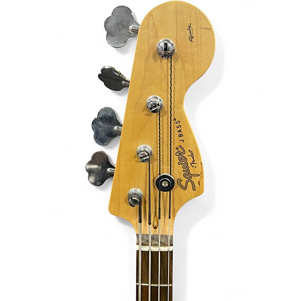 Used Squier Affinity Jazz Bass Black Electric Bass Guitar