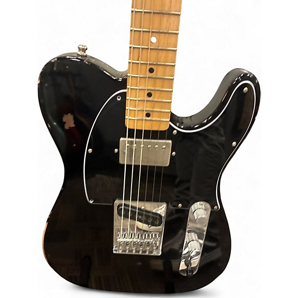Used Fender Road Worn Player Telecaster Black Solid Body Electric Guitar