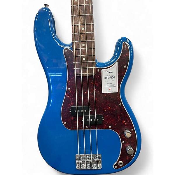 Used Fender hybrid II precision bass forest blue Electric Bass Guitar